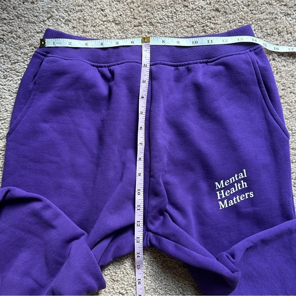 Peace Collective Mental Health Matters Purple Joggers NWT Size Medium - Picture 6 of 8